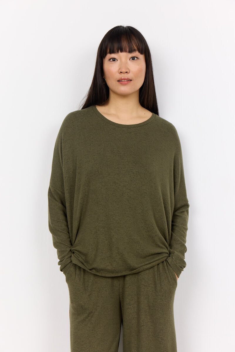 Biara Sweater Women Olive Melange Soyaconcept