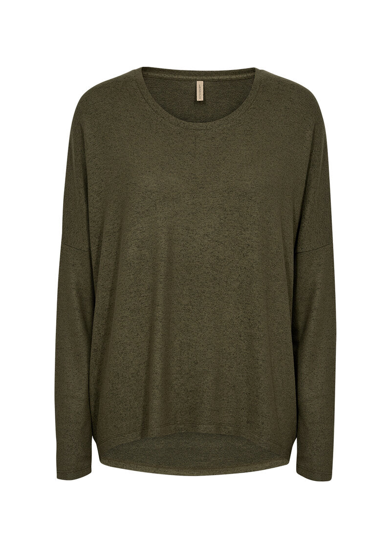 Biara Tröja Dam Olive Melange Soyaconcept