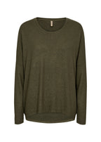 Biara Tröja Dam Olive Melange Soyaconcept