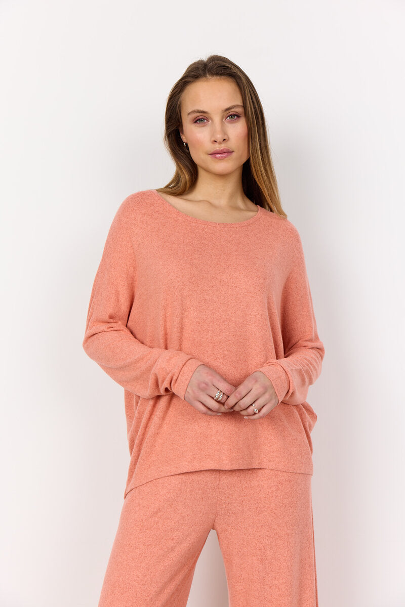Biara Jumper Women Peach Pink Melange Soyaconcept