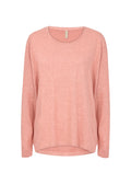 Biara Tröja Dam Peach Pink Melange Soyaconcept