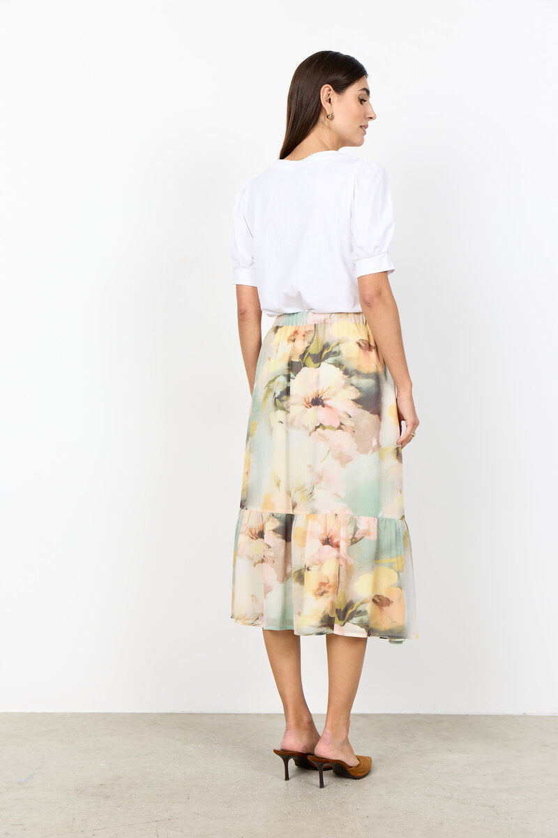 Carmen 3 Skirt Women Bok Choy Combi Soyaconcept