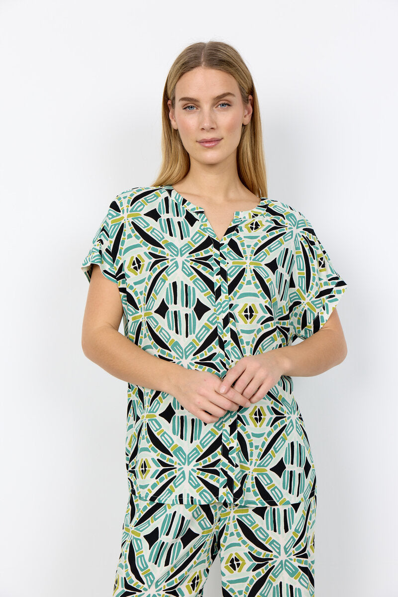 Cassiel 1 Blus Dam Frosty Spruce Combi Soyaconcept