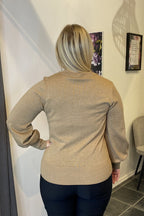 Dollie 738 V-ringad Pullover Dam Desert Brown Melange Soyaconcept