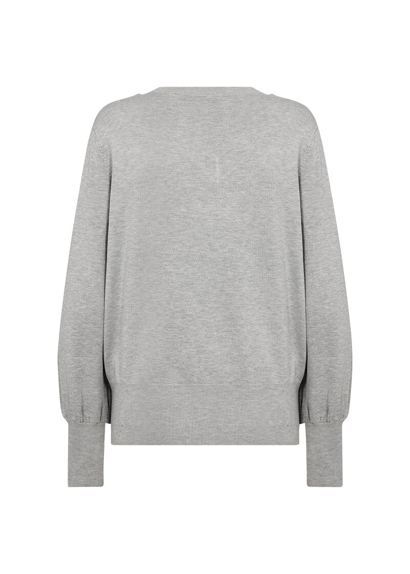 Dollie 738 V-ringad Pullover Dam Light Grey Melange Soyaconcept