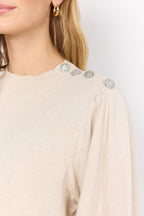Dollie 745 Tröja Dam Cream Melange Soyaconcept