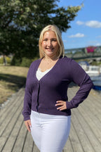 Dollie 746 Cardigan Dam Dark Grape Melange Soyaconcept