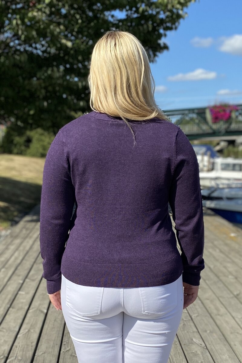 Dollie 746 Cardigan Dam Dark Grape Melange Soyaconcept