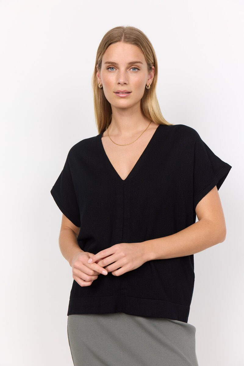 Dollie 757 V-Neck Pullover Women Black Soyaconcept