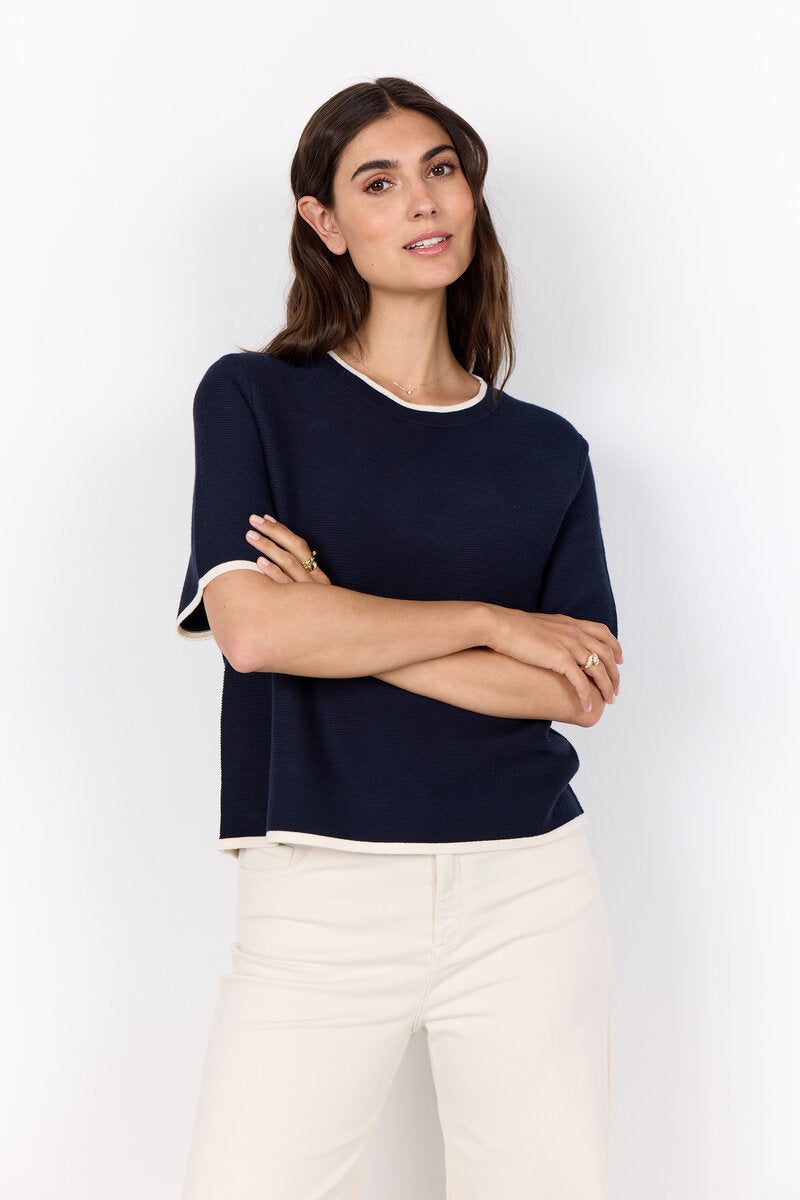 Dollie 793 Pullover Women Navy Combi Soyaconcept