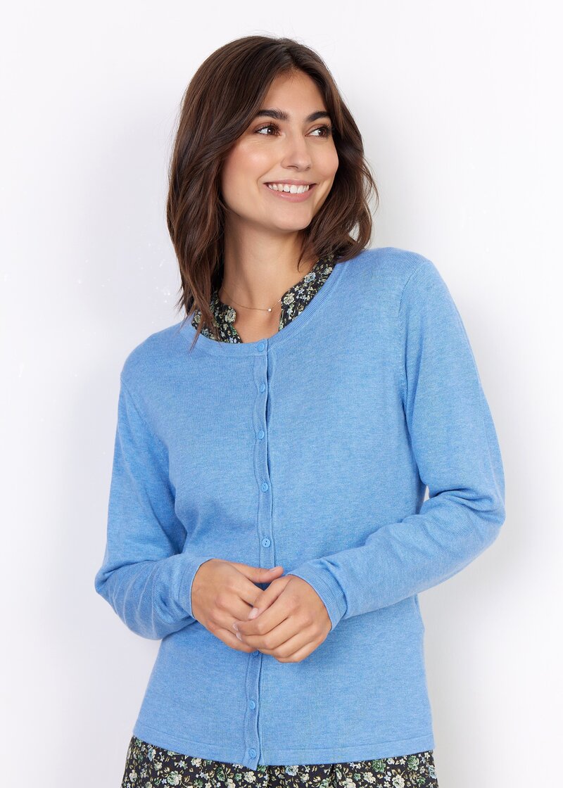 Dollie Cardigan Dam Bright Blue Melange Soyaconcept