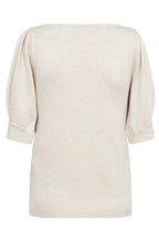 Dollie Kortärmad Puff Dam Cream Melange Soyaconcept