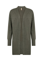 Dollie Lång Cardigan Dam Dark Olive Melange Soyaconcept