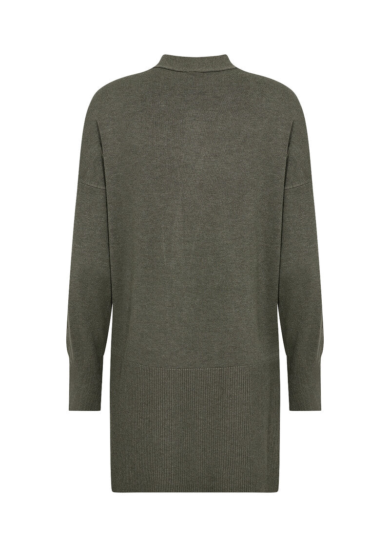 Dollie Lång Cardigan Dam Dark Olive Melange Soyaconcept