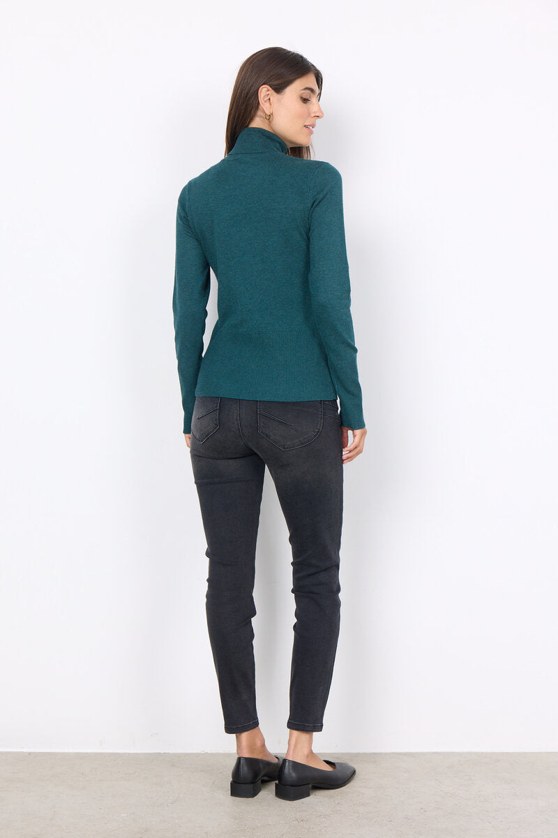 Dollie Polo Women Shady Green Melange Soyaconcept