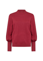 Dollie Puffärm Pullover Dam Red Melange Soyaconcept