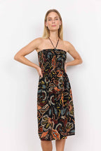 Emine 2 Smocked Dress Women Black Combi Soyaconcept