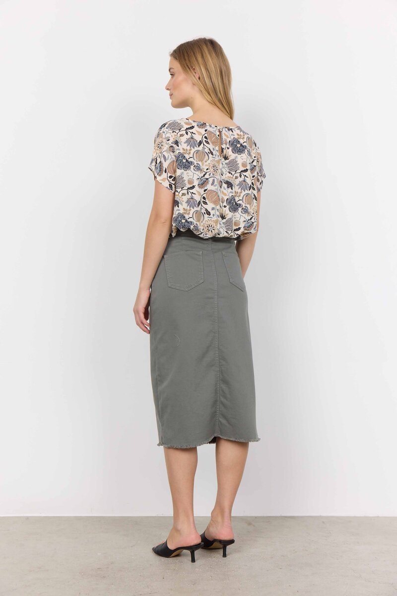 Erna 22 Denim Skirt Women Misty Soyaconcept