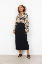 Fang Blouse Women Desert Brown Combi Soyaconcept
