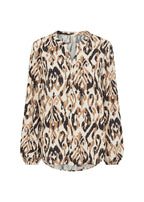 Fang Blouse Women Desert Brown Combi Soyaconcept