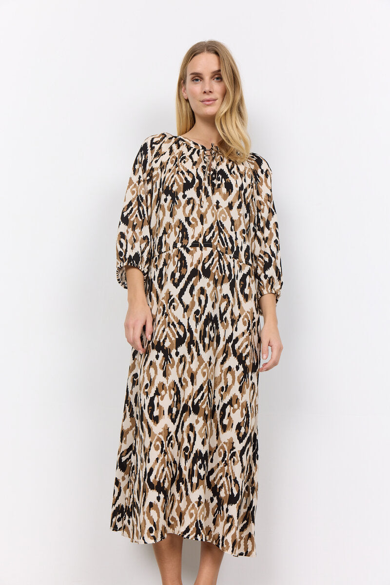 Fang Klänning Dam Desert Brown Combi Soyaconcept
