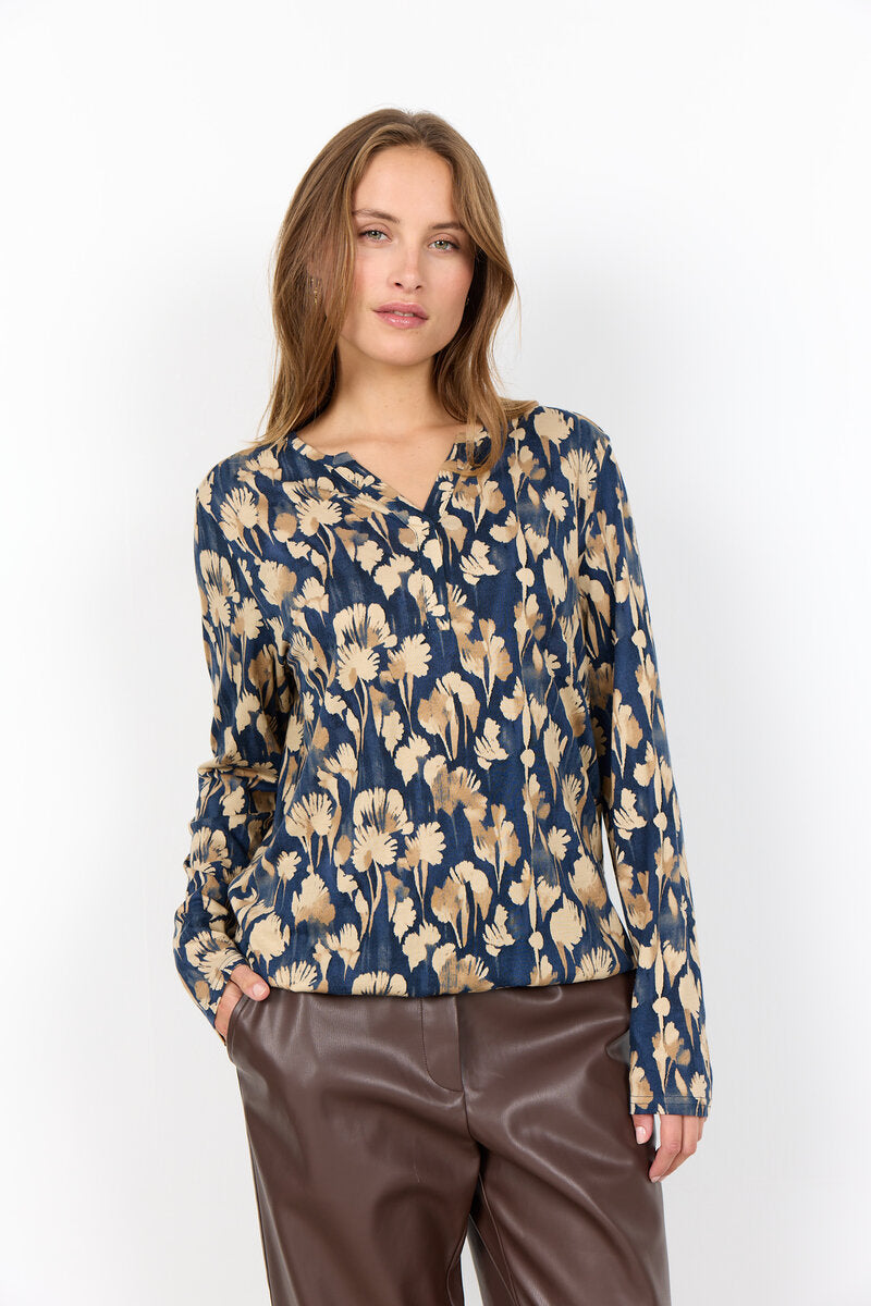 Felicity 525 Top Women Navy Blazer Combi Soyaconcept