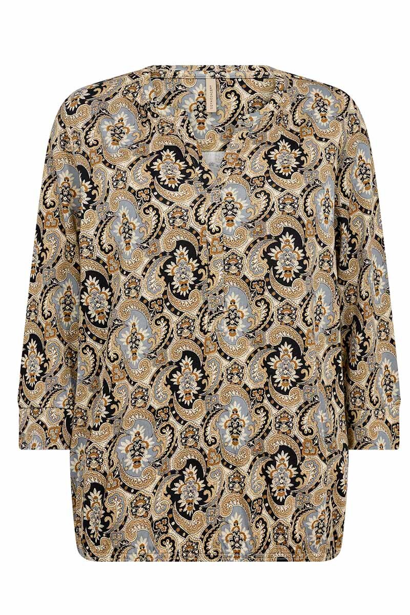 Felicity Topp Dam Paisley Black Combi Soyaconcept
