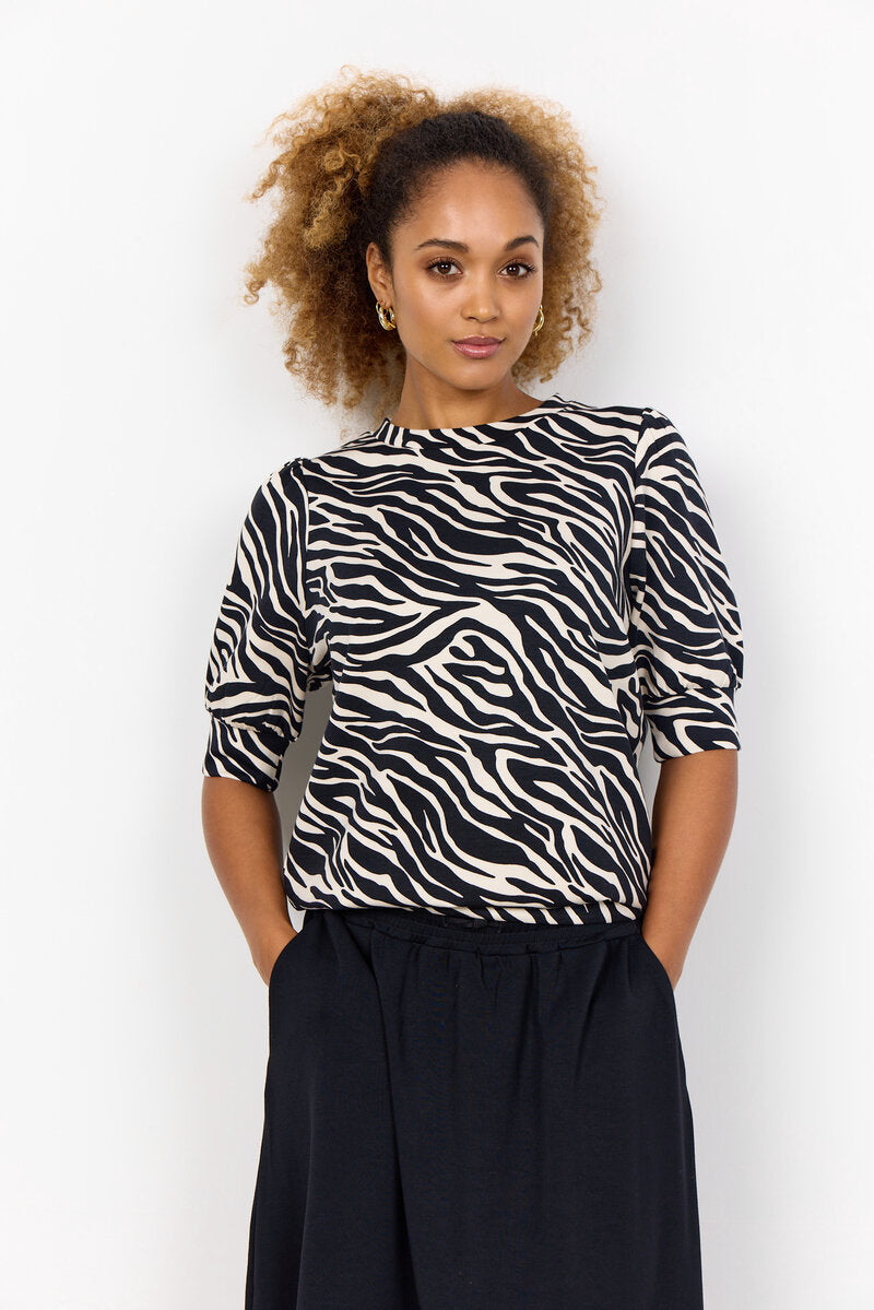 Fionia 9 Top Women Black Combi Soyaconcept
