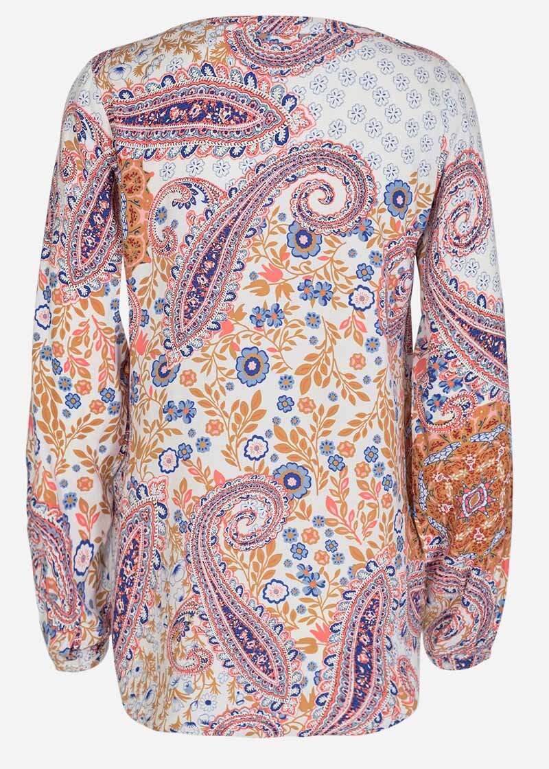 Gacia Blus Dam Dark Coral Combi - Soyaconcept
