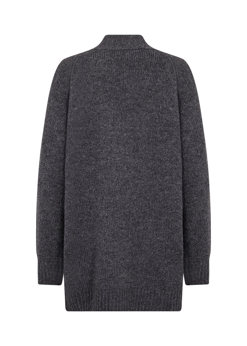Gunna 13 Stickad Cardigan Dam Dark Earth Melange Soyaconcept