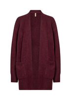 Gunna 13 Knitted Cardigan Women Dark Red Melange Soyaconcept