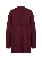 Gunna 13 Knitted Cardigan Women Dark Red Melange Soyaconcept