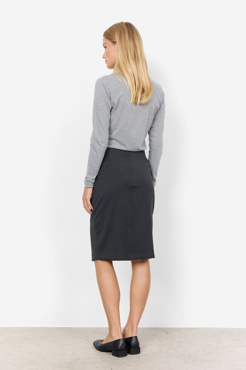 Honey Skirt Women Dark Grey Melange Soyaconcept