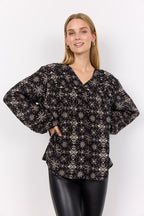 Iane Blus Dam Black Combi Soyaconcept