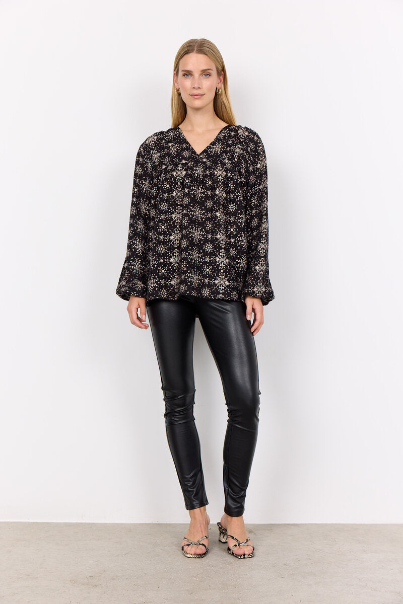 Iane Blus Dam Black Combi Soyaconcept