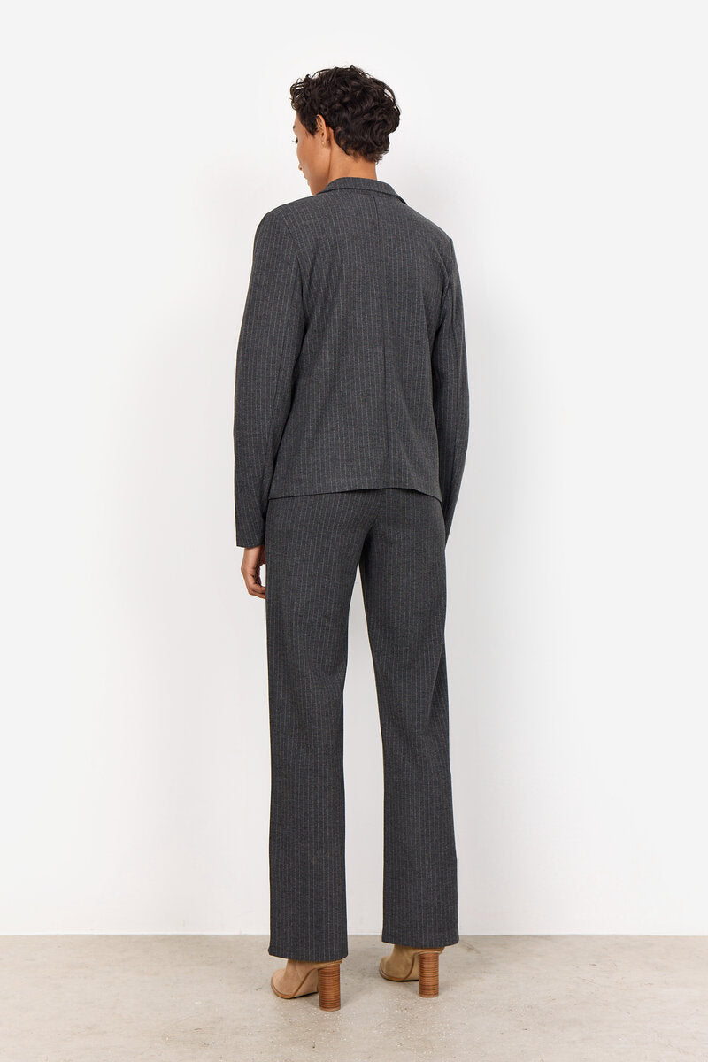 Iva 3 Kavaj Dam Dk Grey Melange Combi Soyaconcept