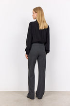 Iva Byxa Dam Dark Grey Melange Combi Soyaconcept
