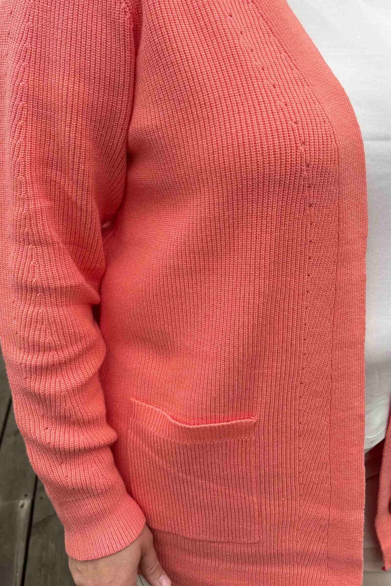 Kanita 13 Cardigan Women Peach Pink Melange Soyaconcept