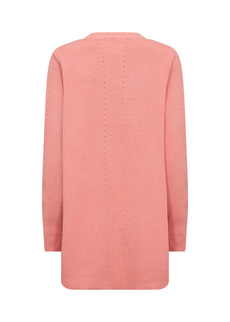 Kanita 13 Cardigan Women Peach Pink Melange Soyaconcept