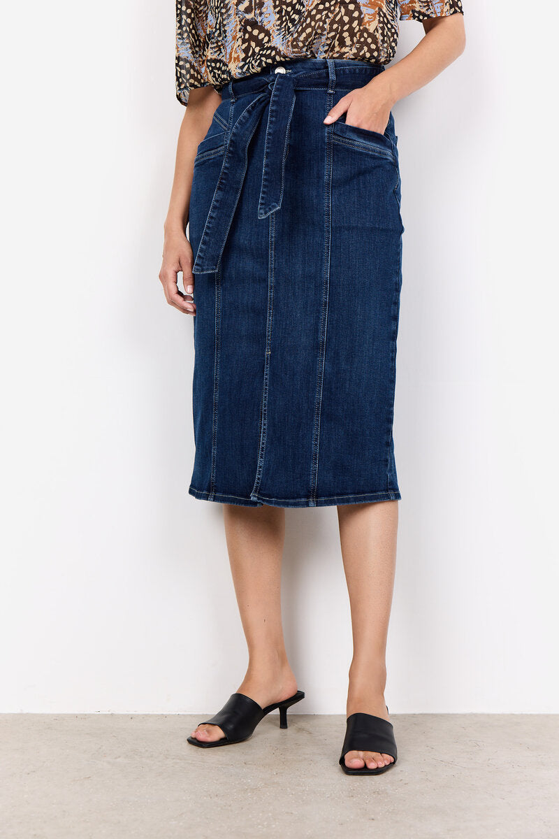Kimberly Kjol Dam Dark Blue Denim Soyaconcept