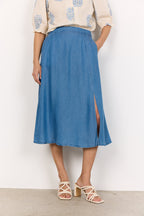 Liv 52 Kjol Dam Medium Blue Soyaconcept