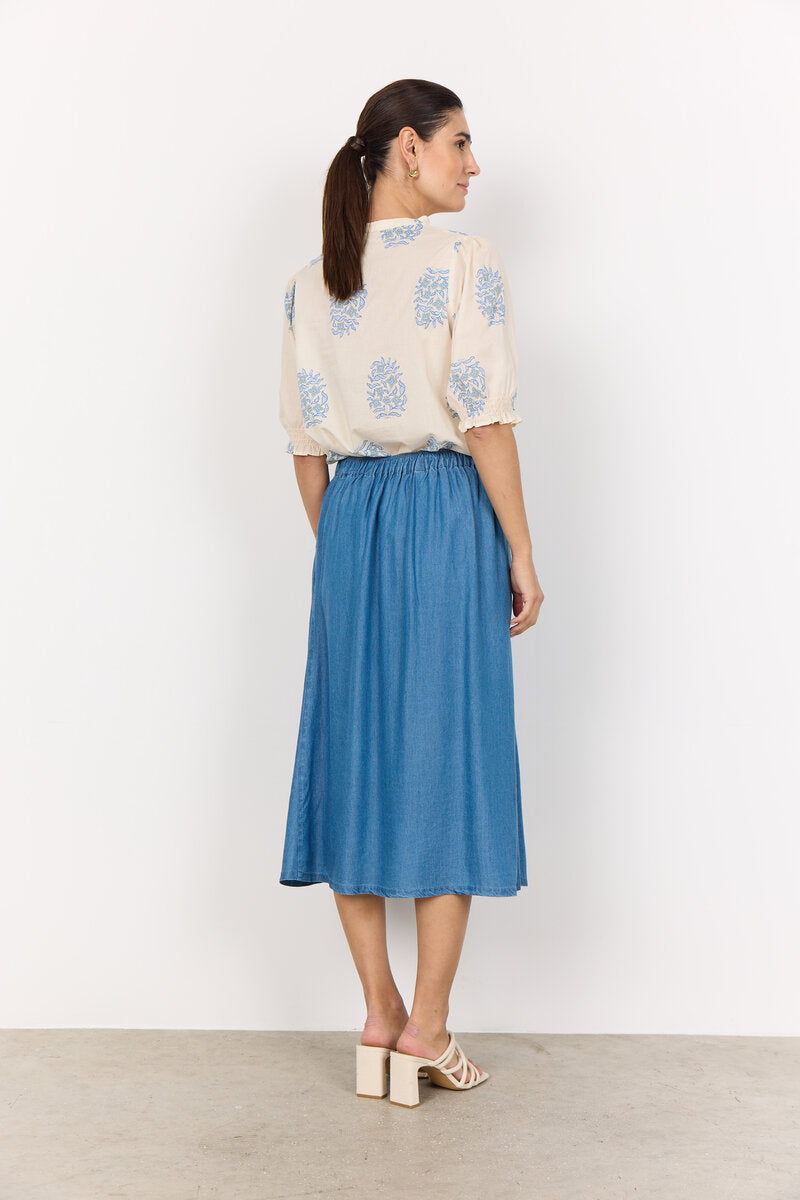 Liv 52 Kjol Dam Medium Blue Soyaconcept