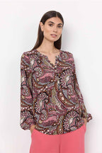 Manny 2 Blouse Women Berry Combi Soyaconcept