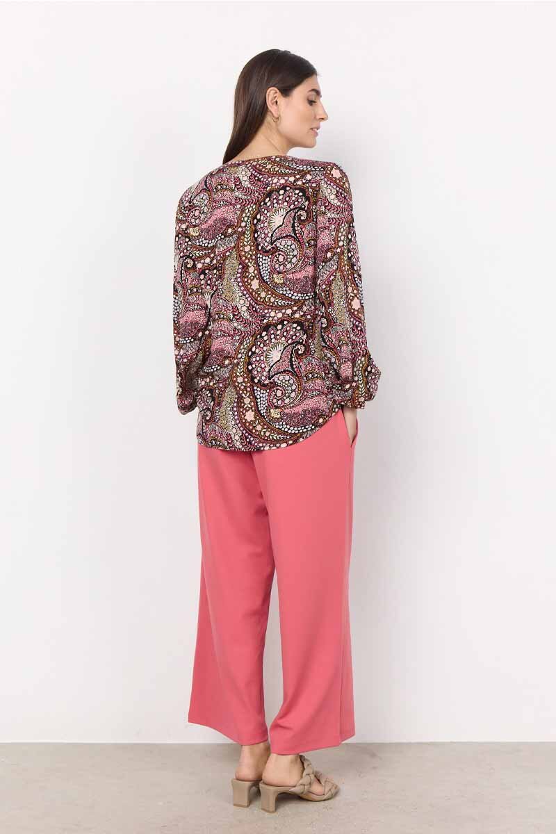 Manny 2 Blouse Women Berry Combi Soyaconcept