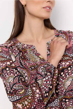 Manny 2 Blouse Women Berry Combi Soyaconcept