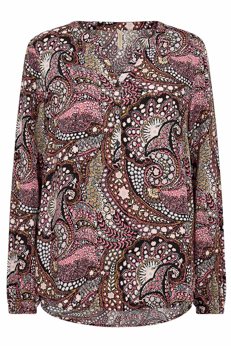 Manny 2 Blouse Women Berry Combi Soyaconcept