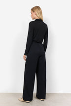 Marica 12 Långärmad Polo Dam Black Soyaconcept