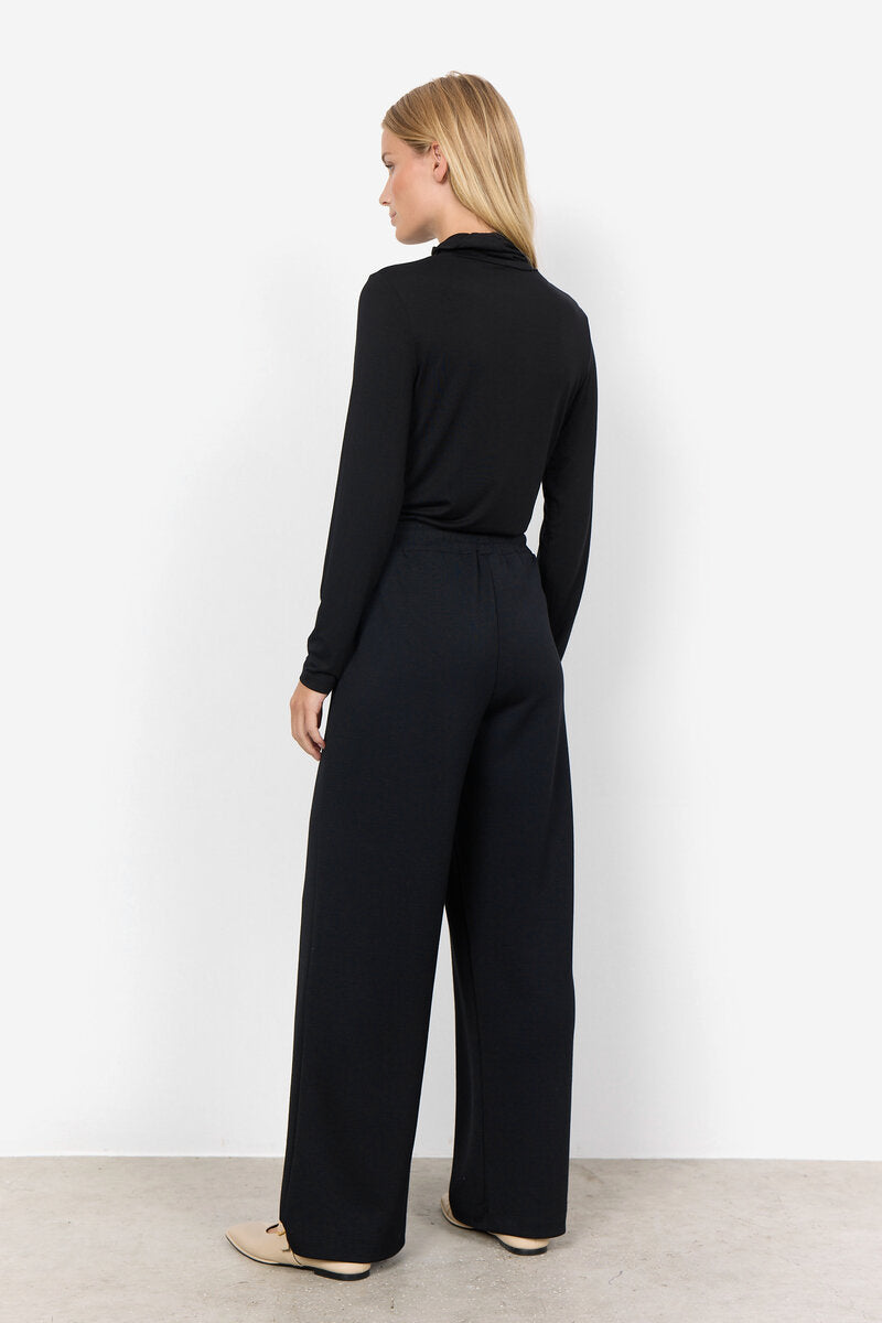 Marica 12 Långärmad Polo Dam Black Soyaconcept