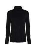 Marica 12 Långärmad Polo Dam Black Soyaconcept