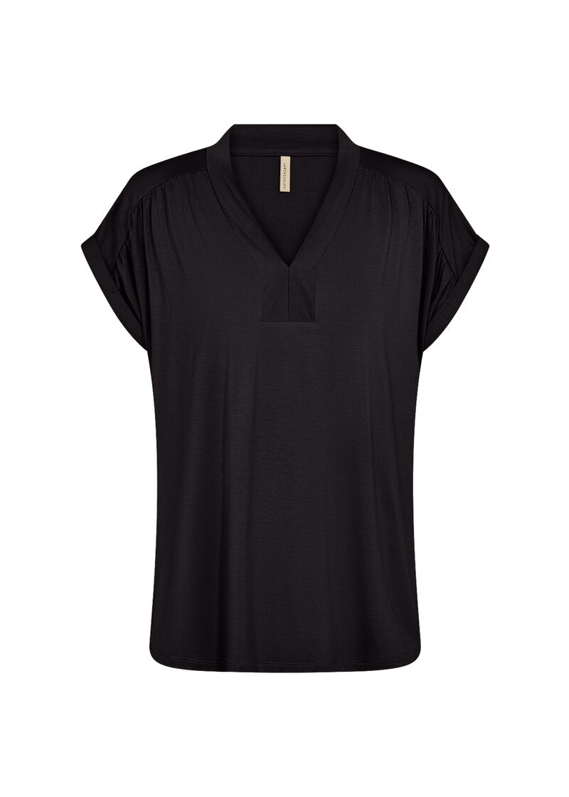 Marica 278 V-ringad T-shirt Dam Black Soyaconcept